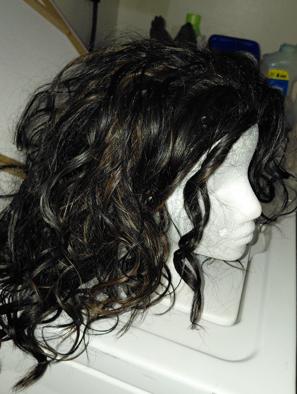 It's a Wig! Half Wig - Beautiful Brown Curly Style With Highlights